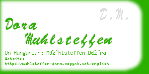 dora muhlsteffen business card